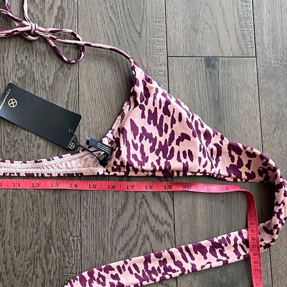 ViX Swimwear Bali Middle Loop Bikini Top Burgundy Leopard Print NWT Size S - Picture 8 of 8